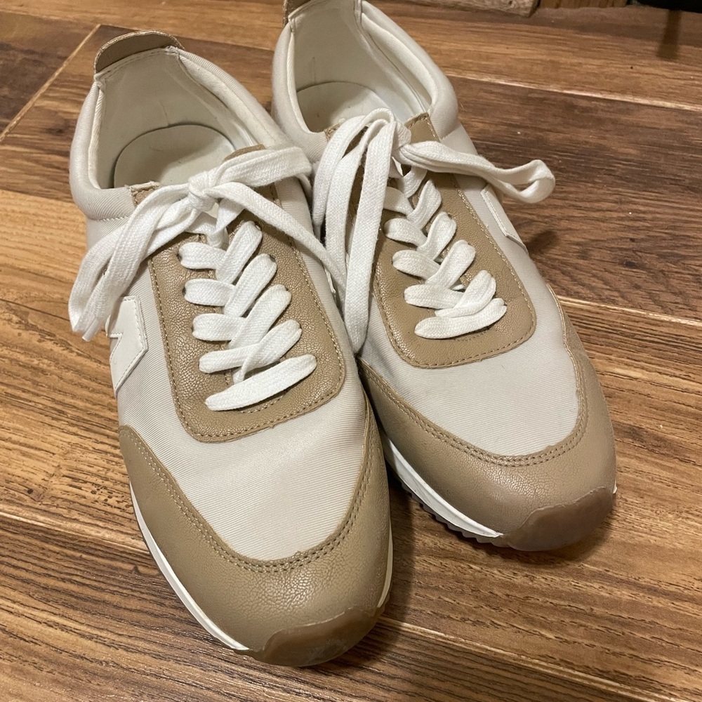 MIA Rafa Beige and White Sneakers - Picture 2 of 5